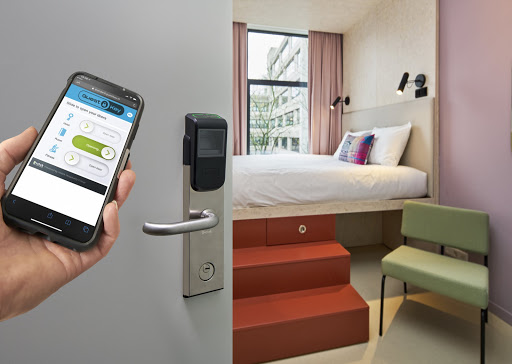 End of traditional keycard and information folder in hotels