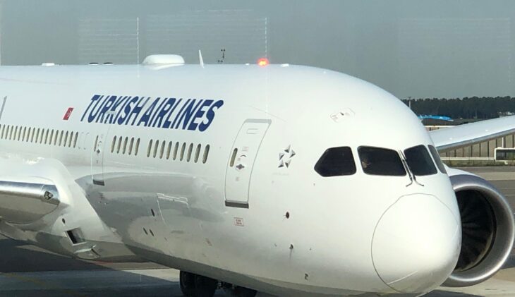 Turkish Airlines with Dreamliner at Schiphol Airport