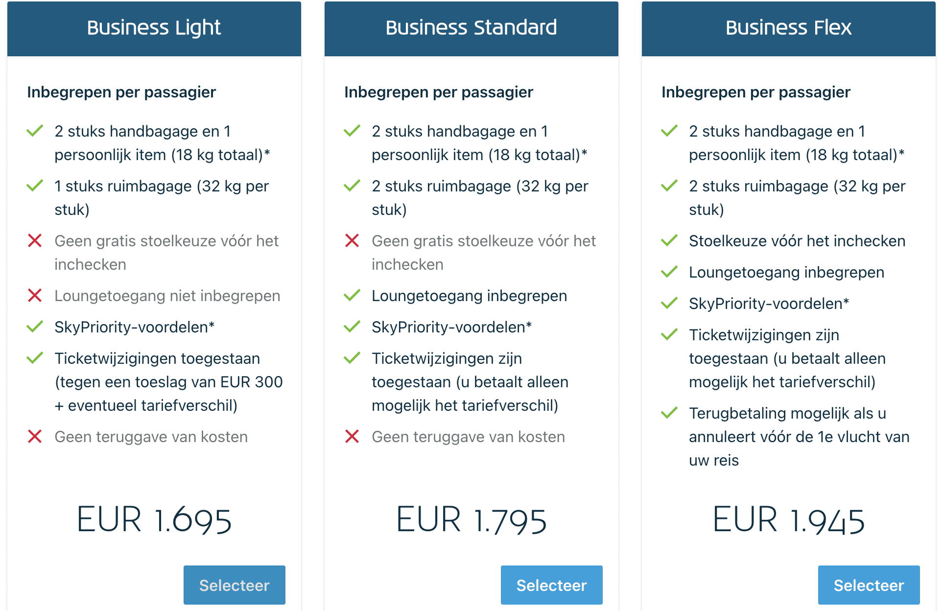 KLM introduces cheaper but less fancy Business Light