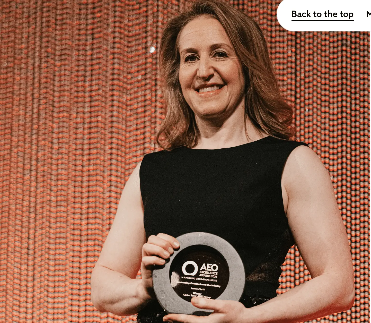 IMEX CEO honored with Outstanding Contribution at AEO Awards