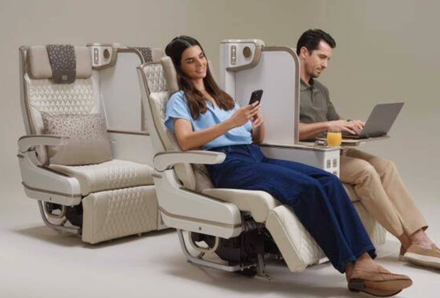 Emirates introduces new fully electric Premium Economy seat on A350